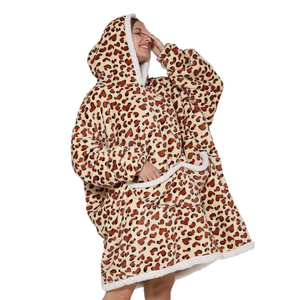 Sherpa Hoodie Fleece - Lazy Hoodie Blanket Oversized for Women