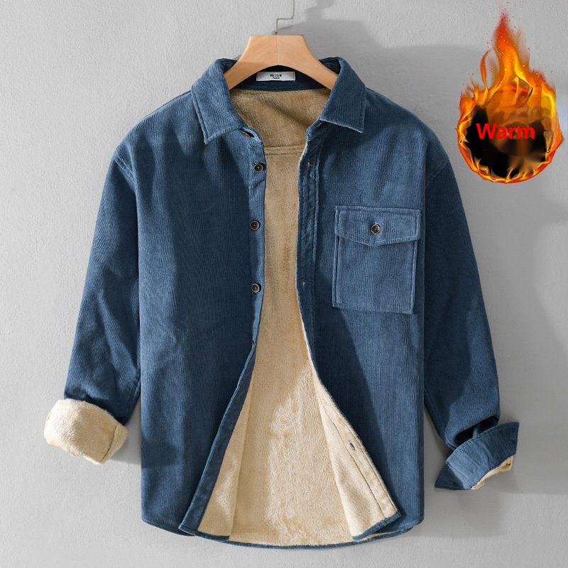 Flannel Shirt Lined - Men's Corduroy Shirt Jacket Heavyweight Winter