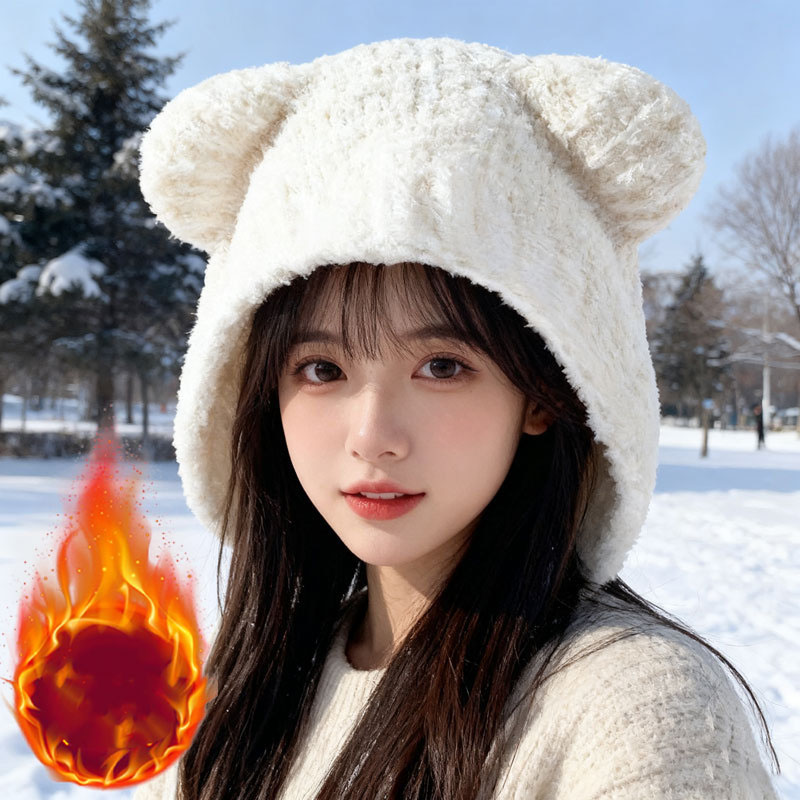 Knit Beanie Hat Warm - Autumn Winter Women Knit Hat Cute