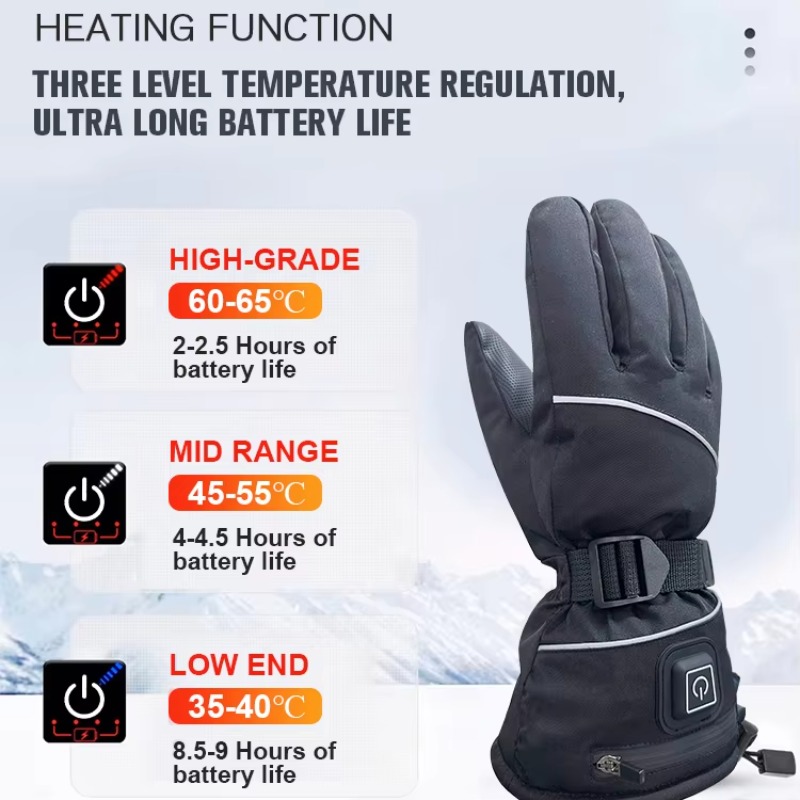 Touch Screen Gloves - Snowboard Touchscreen Heat Winter Warm Heating