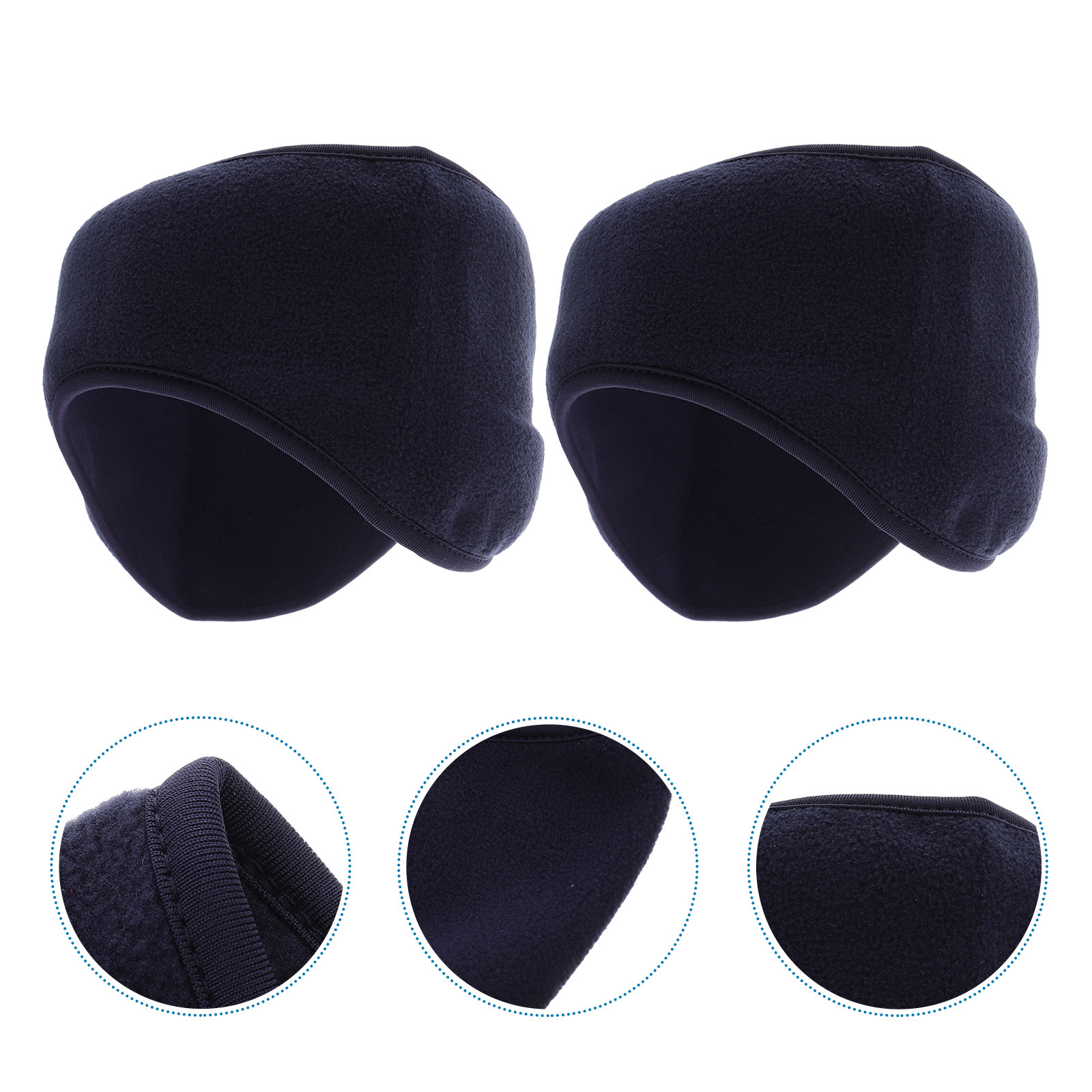 Fleece Ear Warmer Band - 2Pcs Warm Windproof Headband Polar Fleece