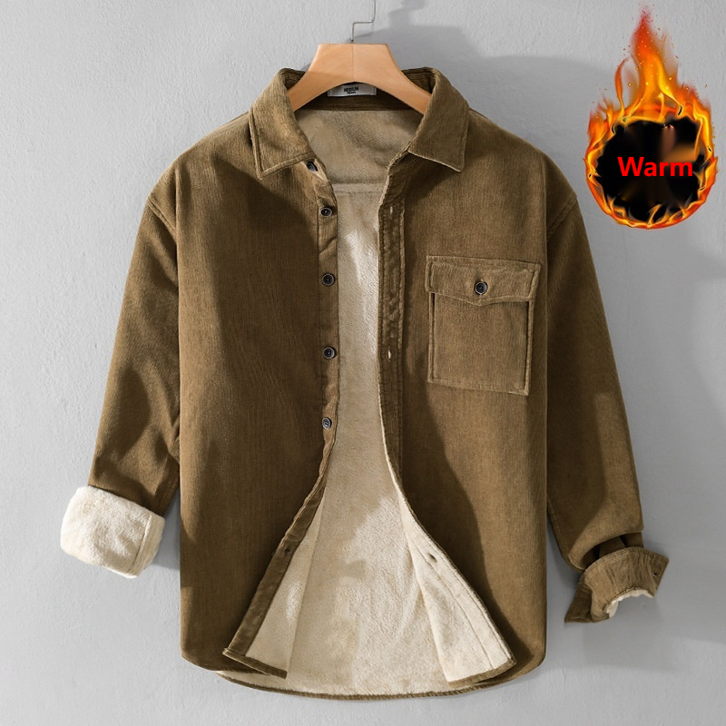 Men's Corduroy Shirt Jacket He - Flannel Shirt Lined 评论和价格
