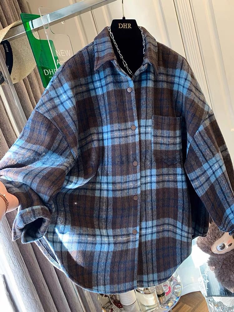 plus Size Women's Plaid Flanne - Flannel Shirt Lined 评论和价格