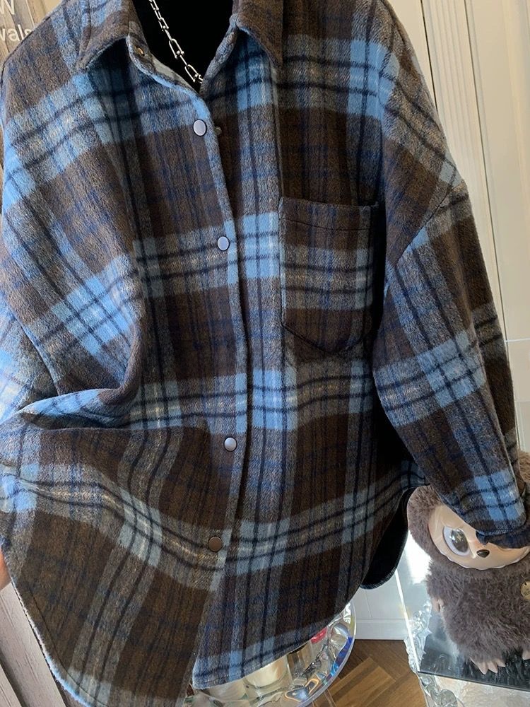 plus Size Women's Plaid Flanne - Flannel Shirt Lined 评论和价格