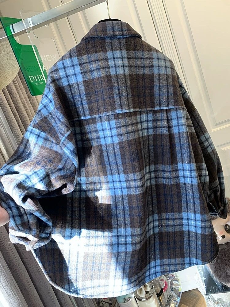 plus Size Women's Plaid Flanne - Flannel Shirt Lined 评论和价格