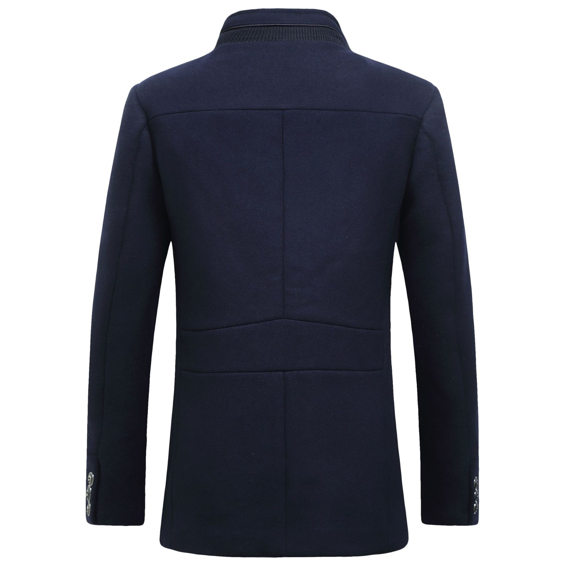 Fashion Men's Wool jacket Clas - Wool Coat Peacoat 评论和价格