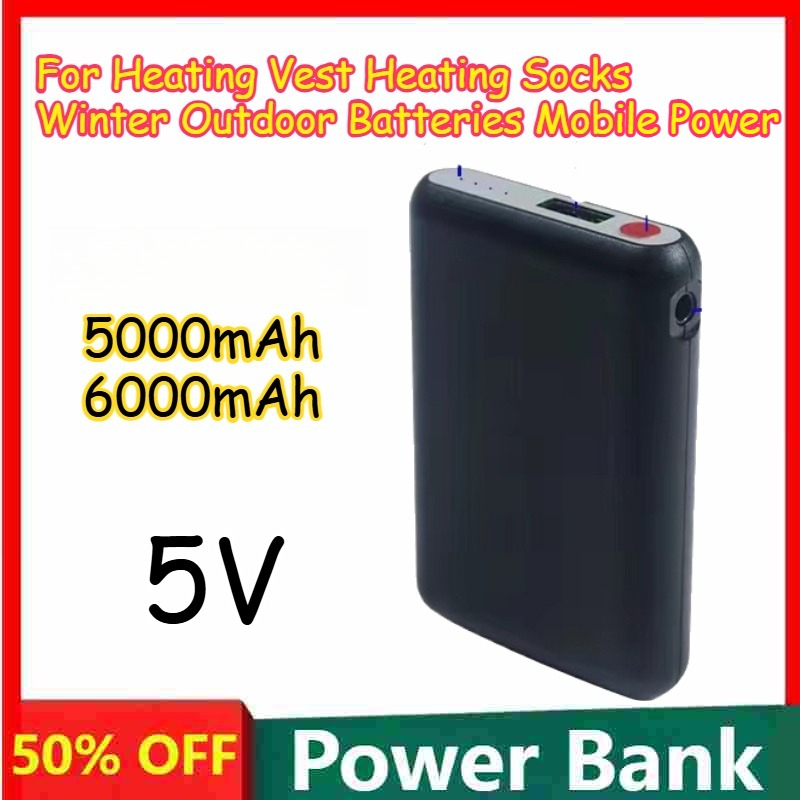 5000mAh 6000mAh 5V Rechargeabl - Heated Vest Battery 评论和价格