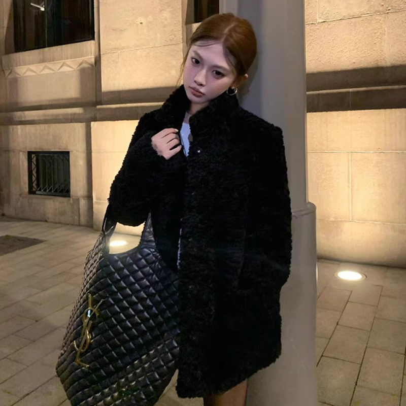 Lamb Wool Jacket Coat Woman Wa - Wool Coat Peacoat 评论和价格