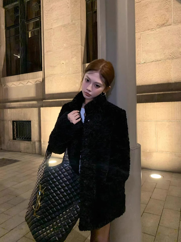Lamb Wool Jacket Coat Woman Wa - Wool Coat Peacoat 评论和价格