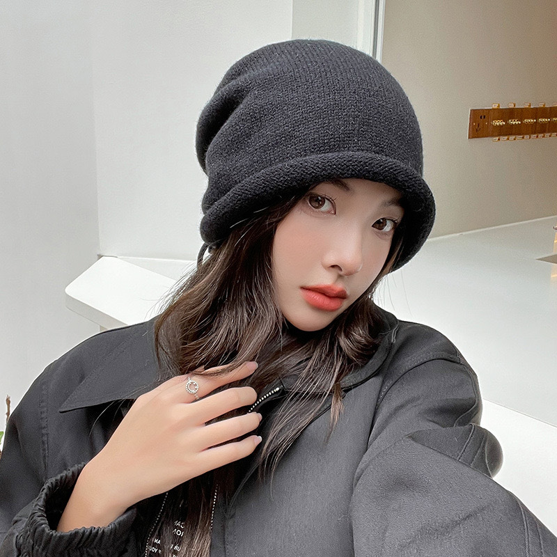 Knitted Bonnet Hoods Female Wi - Knit Beanie Hat Warm 评论和价格