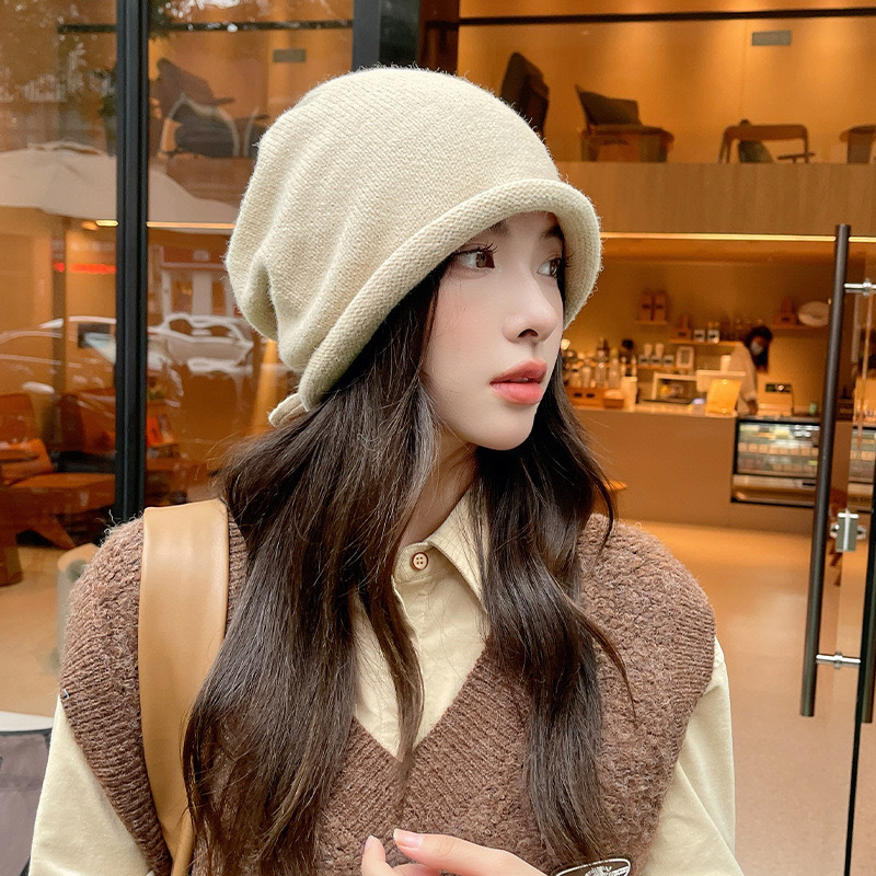 Knitted Bonnet Hoods Female Wi - Knit Beanie Hat Warm 评论和价格