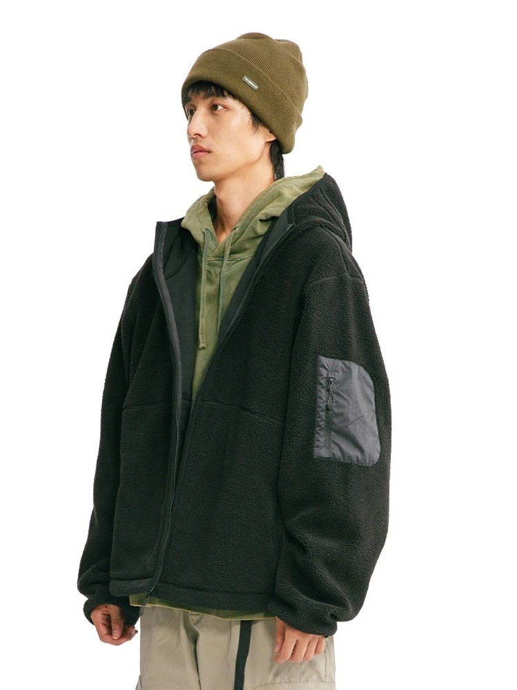 Mens Hoodie Autumn Winter Cott - Sherpa Hoodie Fleece 评论和价格
