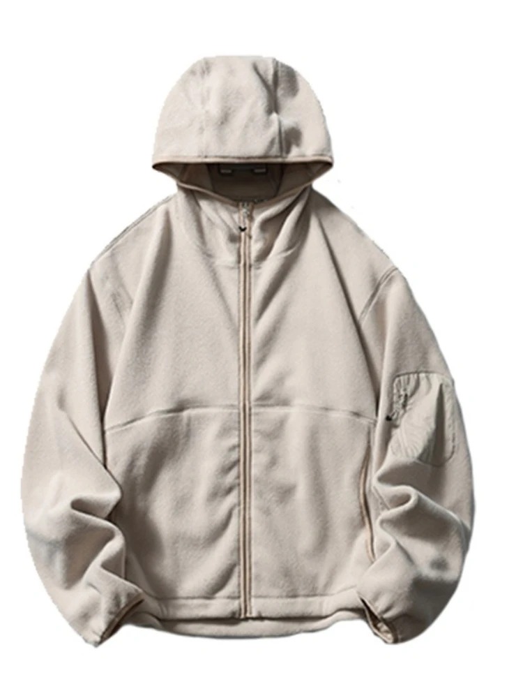 Mens Hoodie Autumn Winter Cott - Sherpa Hoodie Fleece 评论和价格