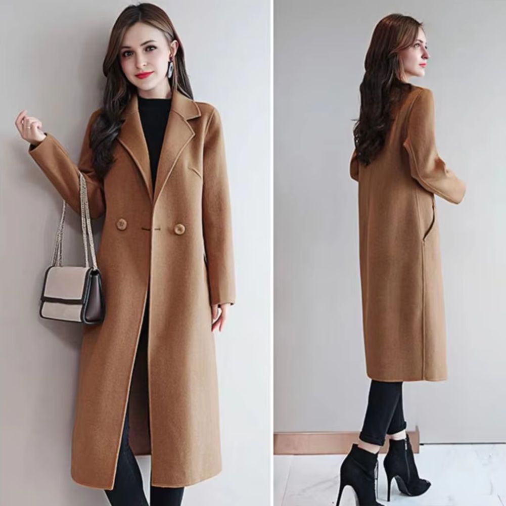 2025 Elegant Women Woolen Coat - Wool Coat Peacoat 评论和价格