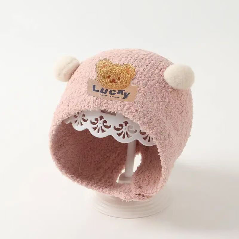 Cute Bear Baby Ear Protection  - Knit Beanie Hat Warm 评论和价格