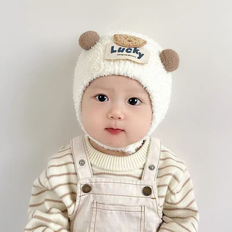 Cute Bear Baby Ear Protection  - Knit Beanie Hat Warm 评论和价格