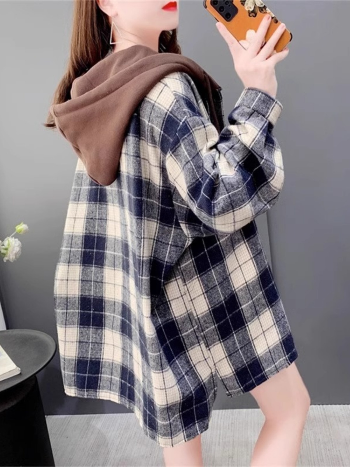 Women's Oversized Plaid Flanne - Flannel Shirt Lined 评论和价格