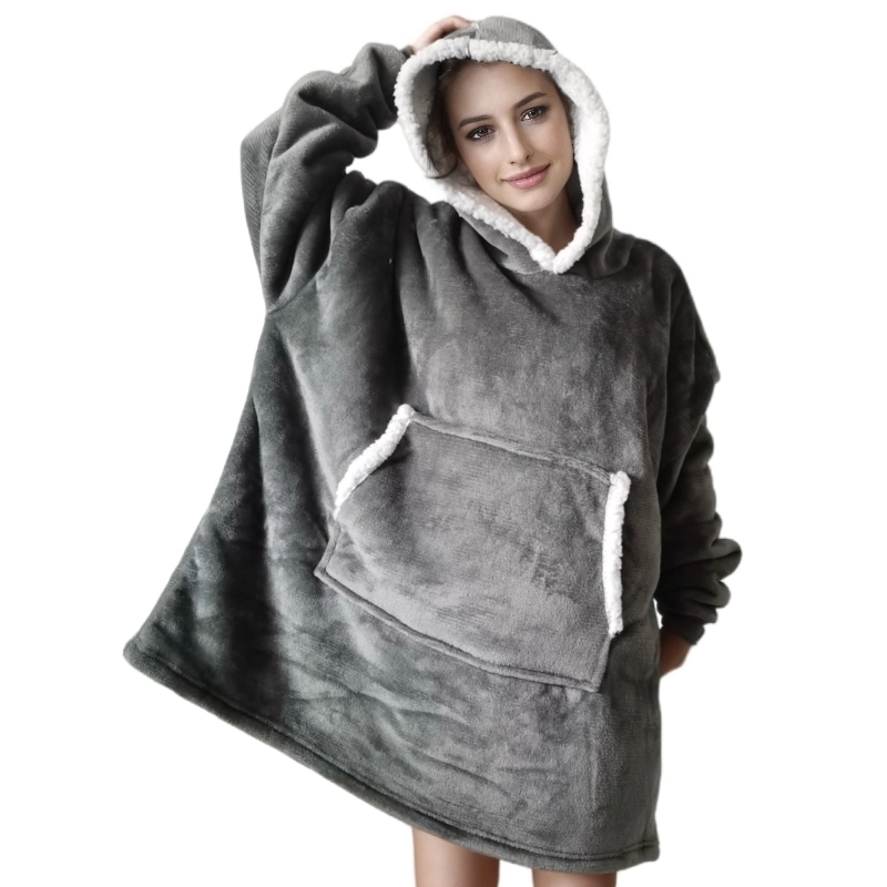 Wearable Adult Super Soft Flan - Sherpa Hoodie Fleece 评论和价格