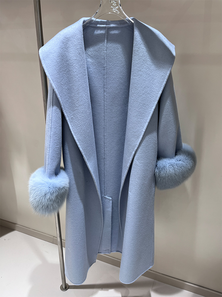 2025 New Wool Coat With Real F - Wool Coat Peacoat 评论和价格