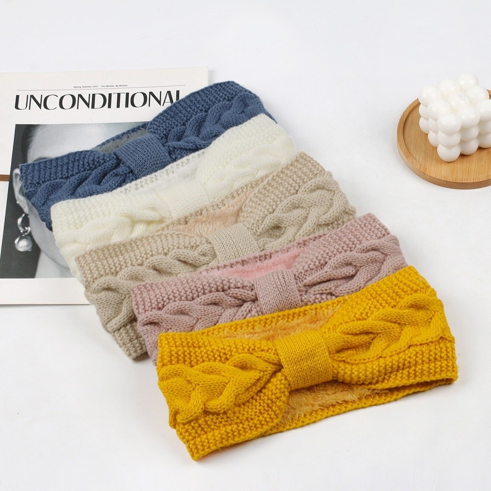 Winter Knitted Women Headbands - Fleece Ear Warmer Band 评论和价格
