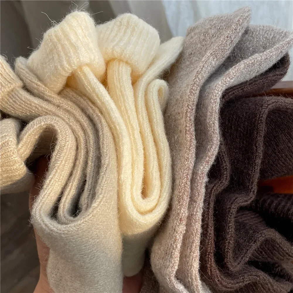 Solid Color Women Winter Thick - Thermal Sock Wool 评论和价格
