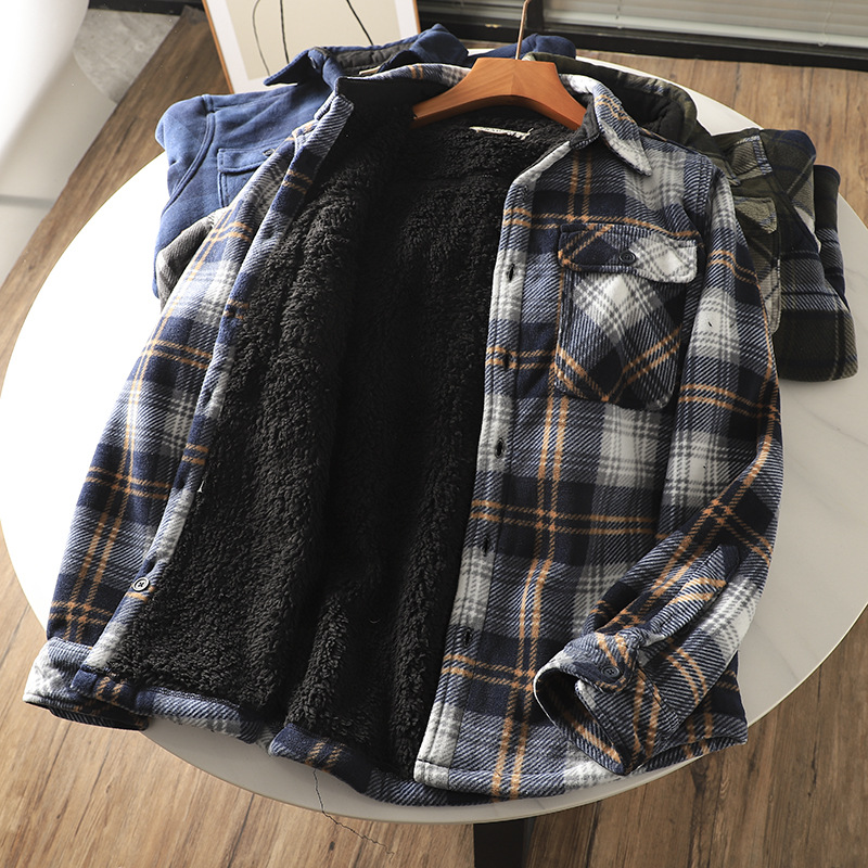 Men's Plaid Flannel Shirt Warm - Flannel Shirt Lined 评论和价格
