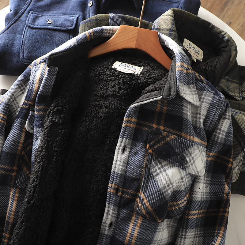 Men's Plaid Flannel Shirt Warm - Flannel Shirt Lined 评论和价格