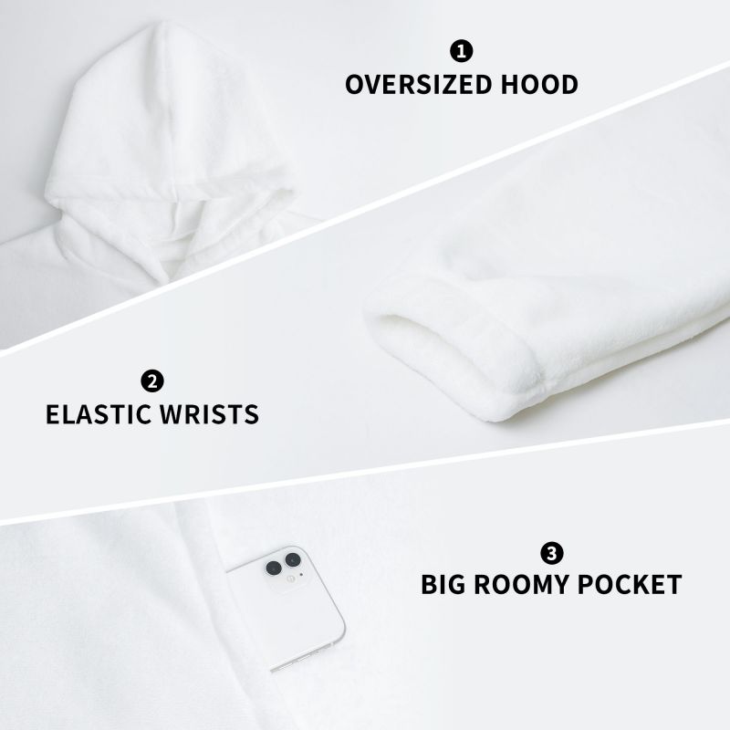 Hippie Flower Floral Retro Bla - Sherpa Hoodie Fleece 评论和价格