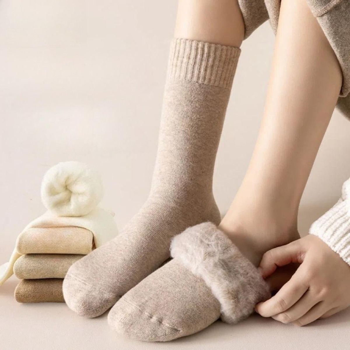1 Pair Winter Warm Thermal Soc - Thermal Sock Wool 评论和价格