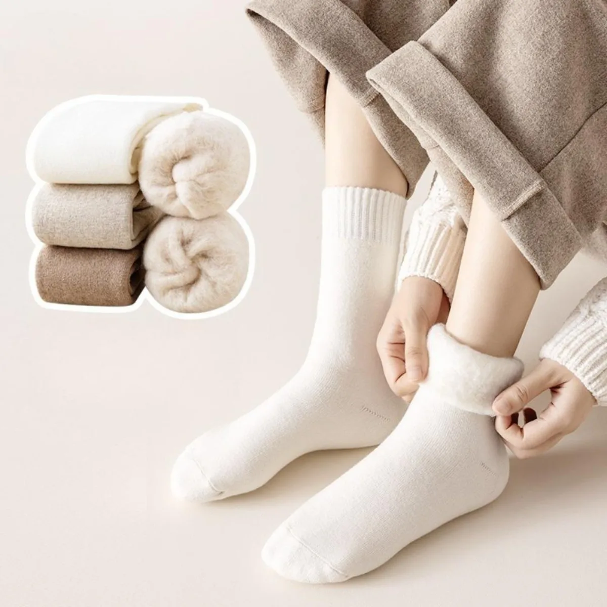 1 Pair Winter Warm Thermal Soc - Thermal Sock Wool 评论和价格