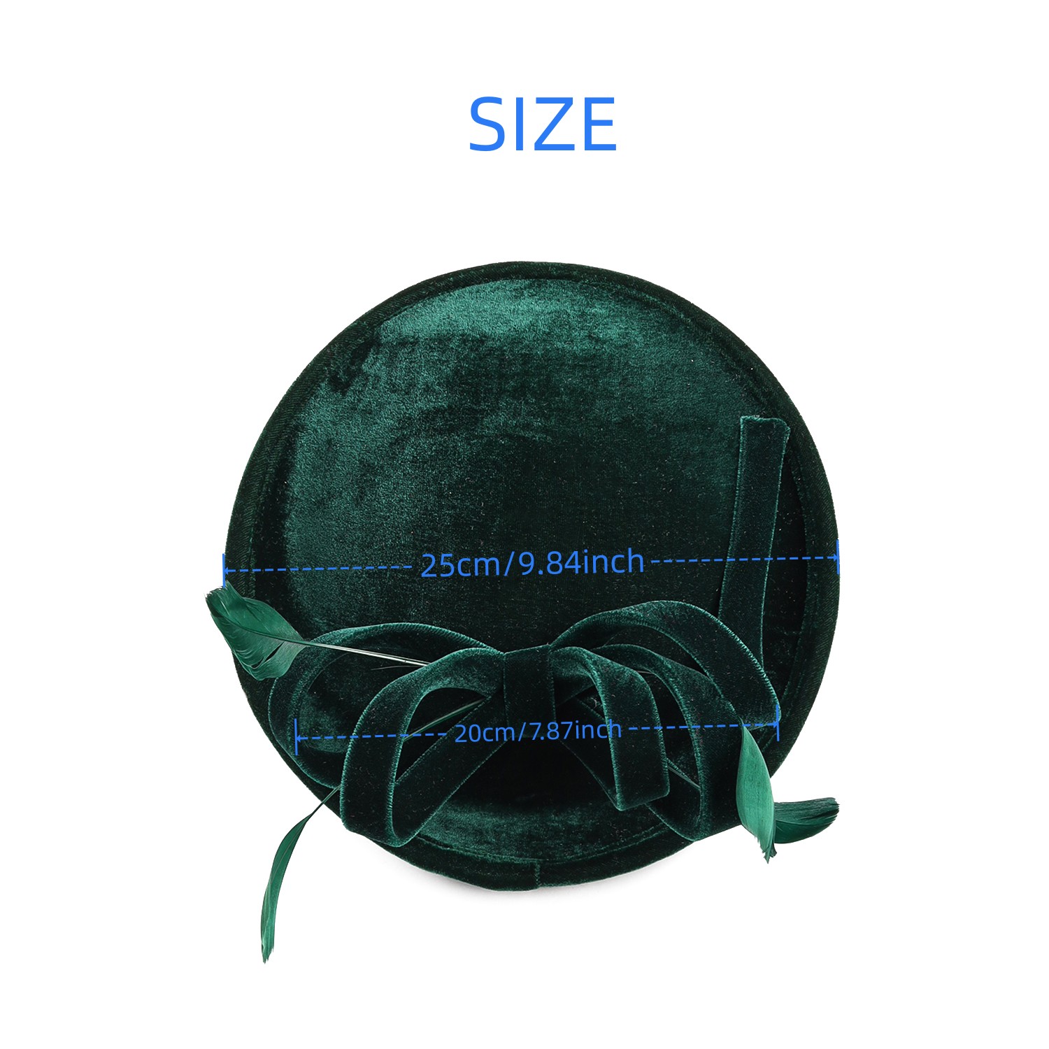 Velour Velvet Fascinator Feath - Winter Headband Fleece 评论和价格