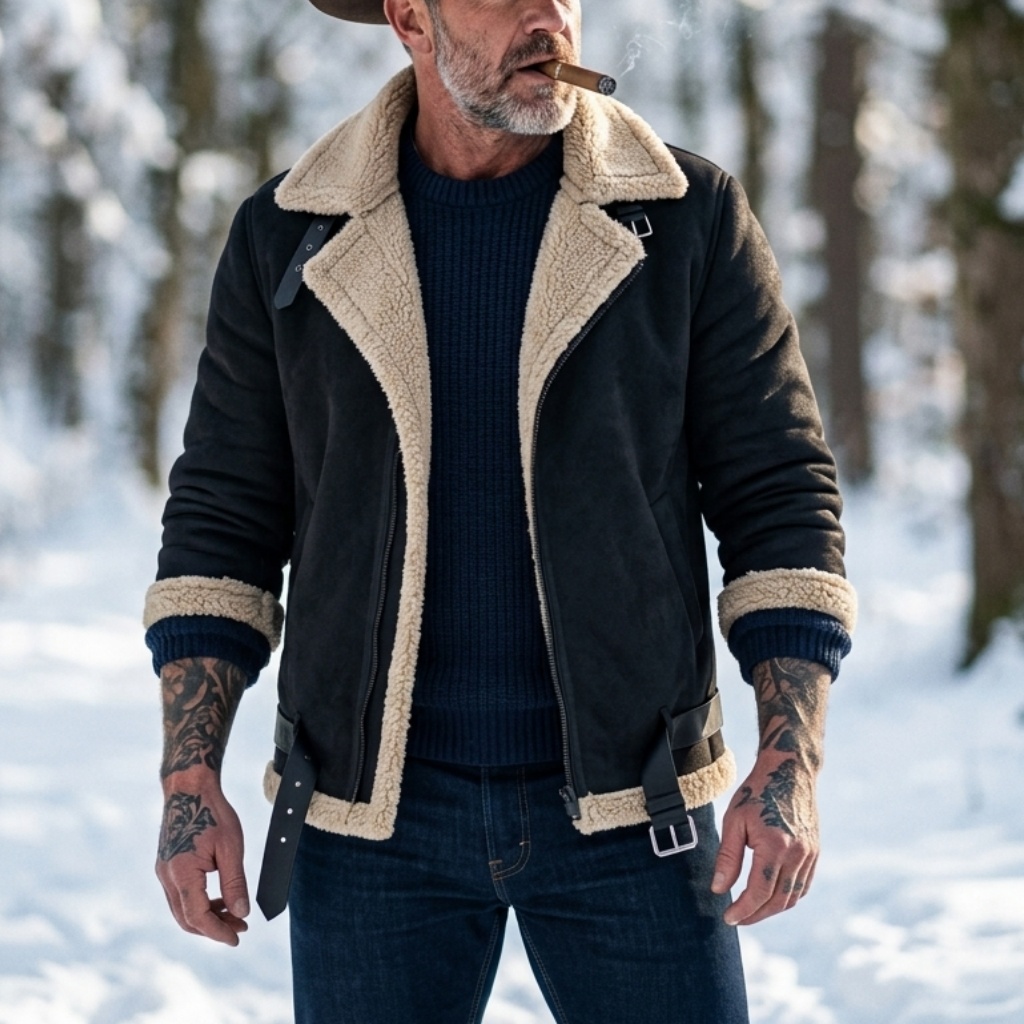 Men Winter Faux Suede Jacket F - Down Jacket Packable 评论和价格