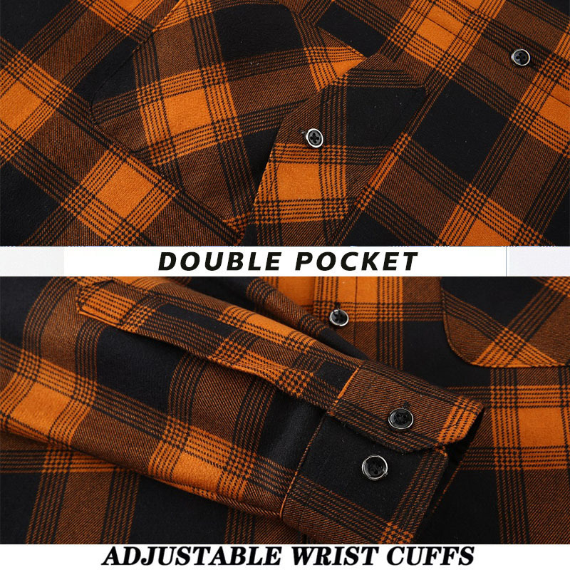 QICHE Fleece Lined Thick Flann - Flannel Shirt Lined 评论和价格