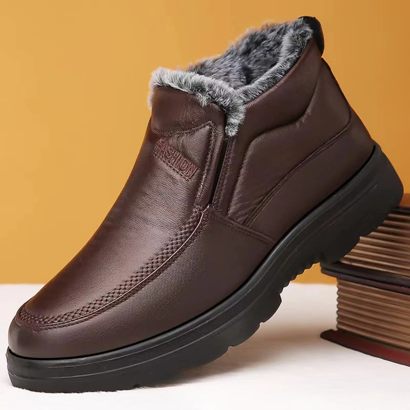 Winter Men's Ankle Boots Plush - Waterproof Winter Boot 评论和价格