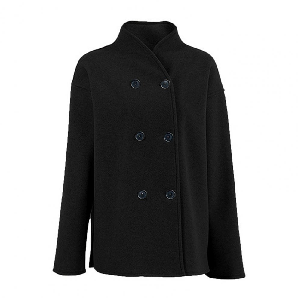 Women's Winter Cropped Wool Co - Wool Coat Peacoat 评论和价格