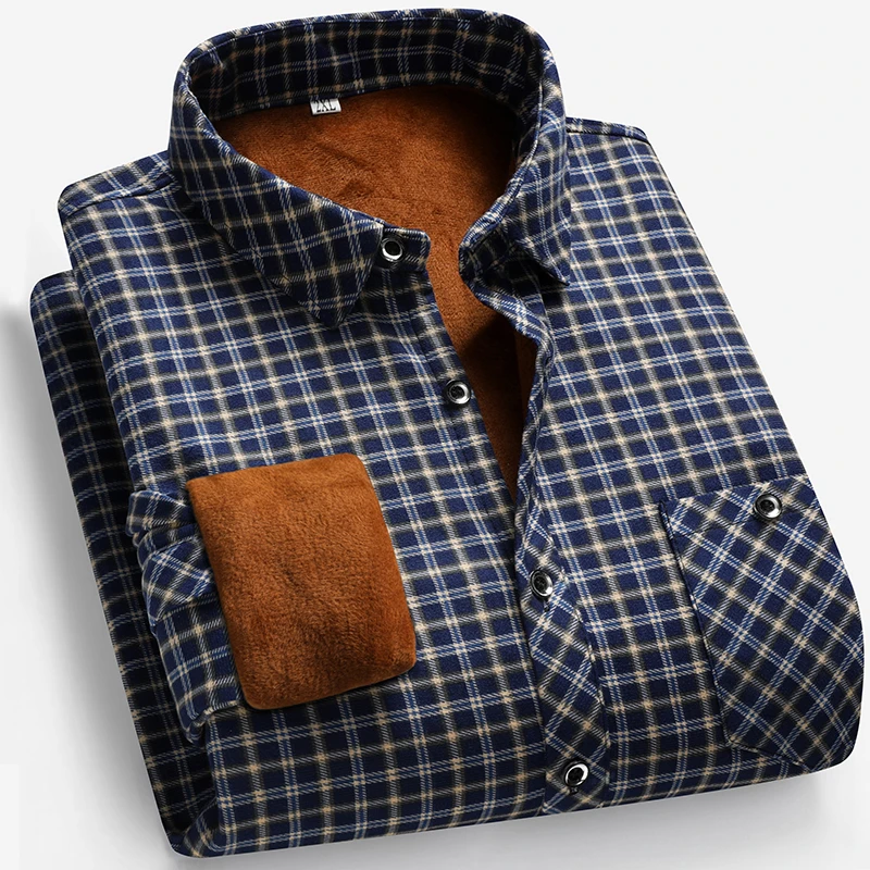 2026 Autumn and Winter Men's F - Flannel Shirt Lined 评论和价格