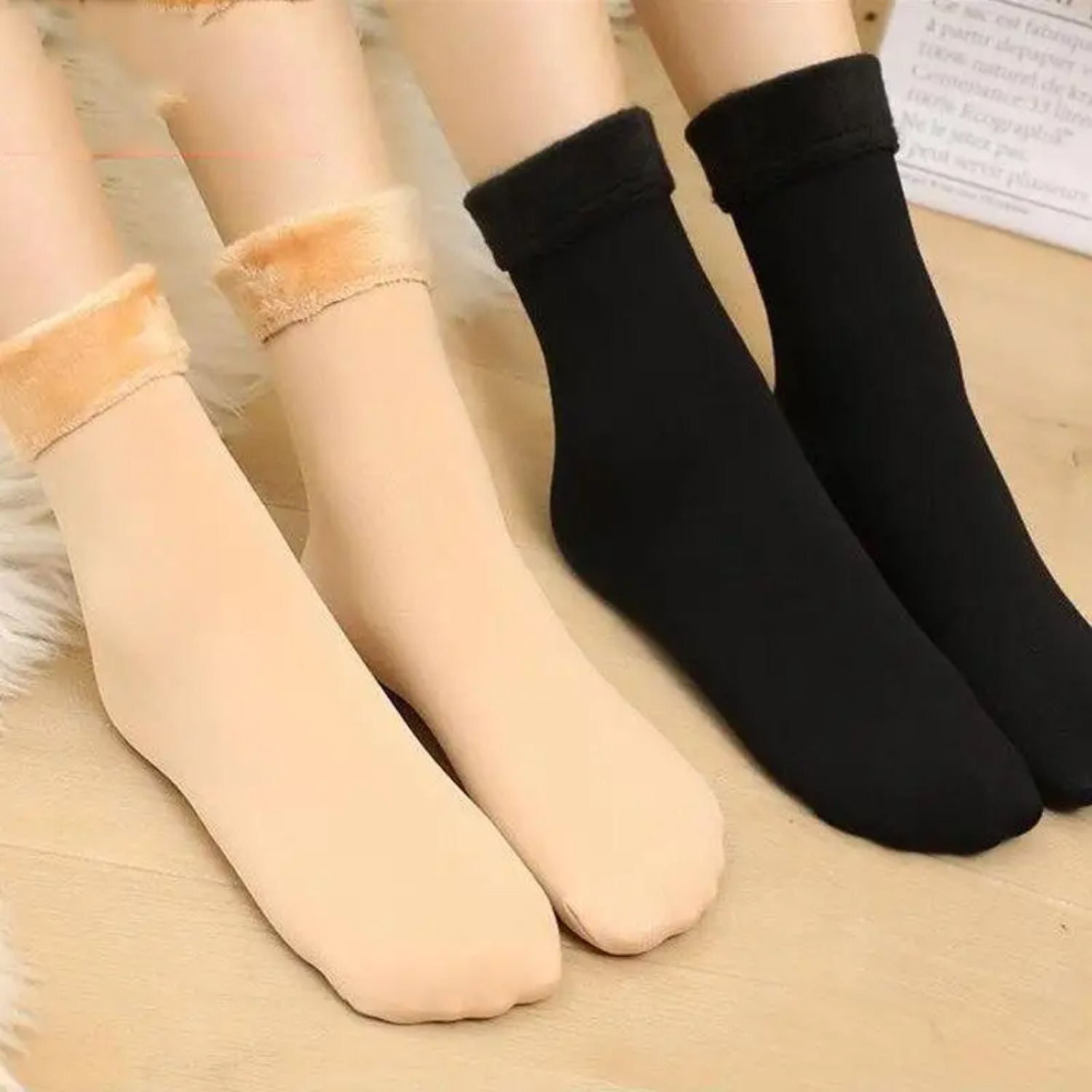 5Pairs/ Winter Warm Solid Wome - Thermal Sock Wool 评论和价格