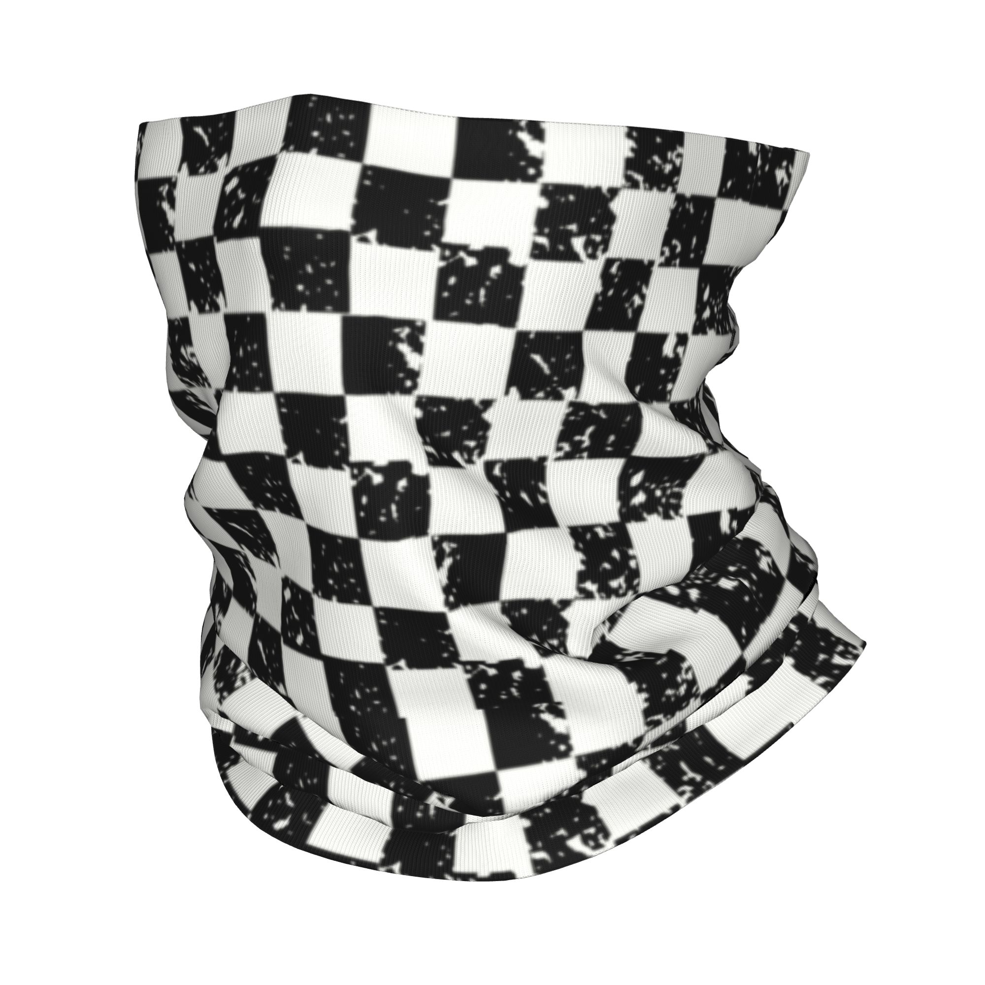 Custom Retro Checkered Flag Wi - Neck Gaiter Fleece 评论和价格