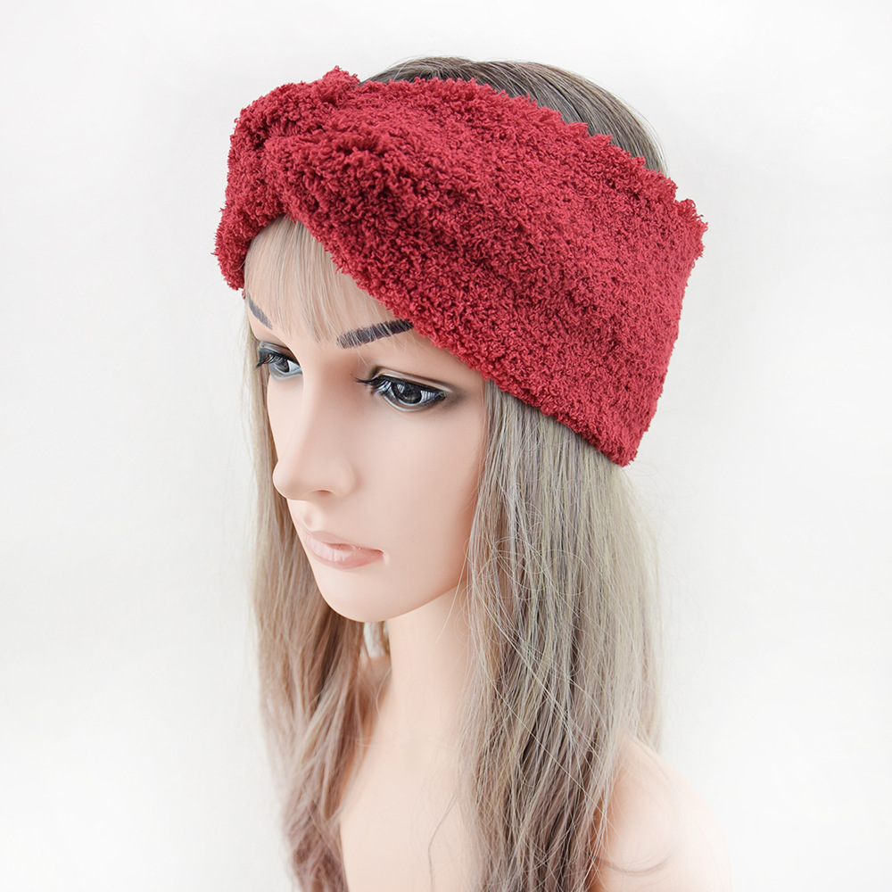 New Fleece Cross Wide Headband - Winter Headband Fleece 评论和价格