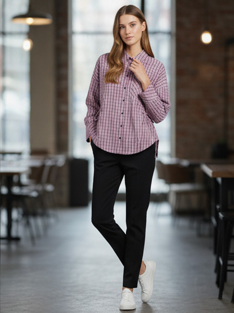 Women's Trendy Plaid Shirt Ele - Flannel Shirt Lined 评论和价格