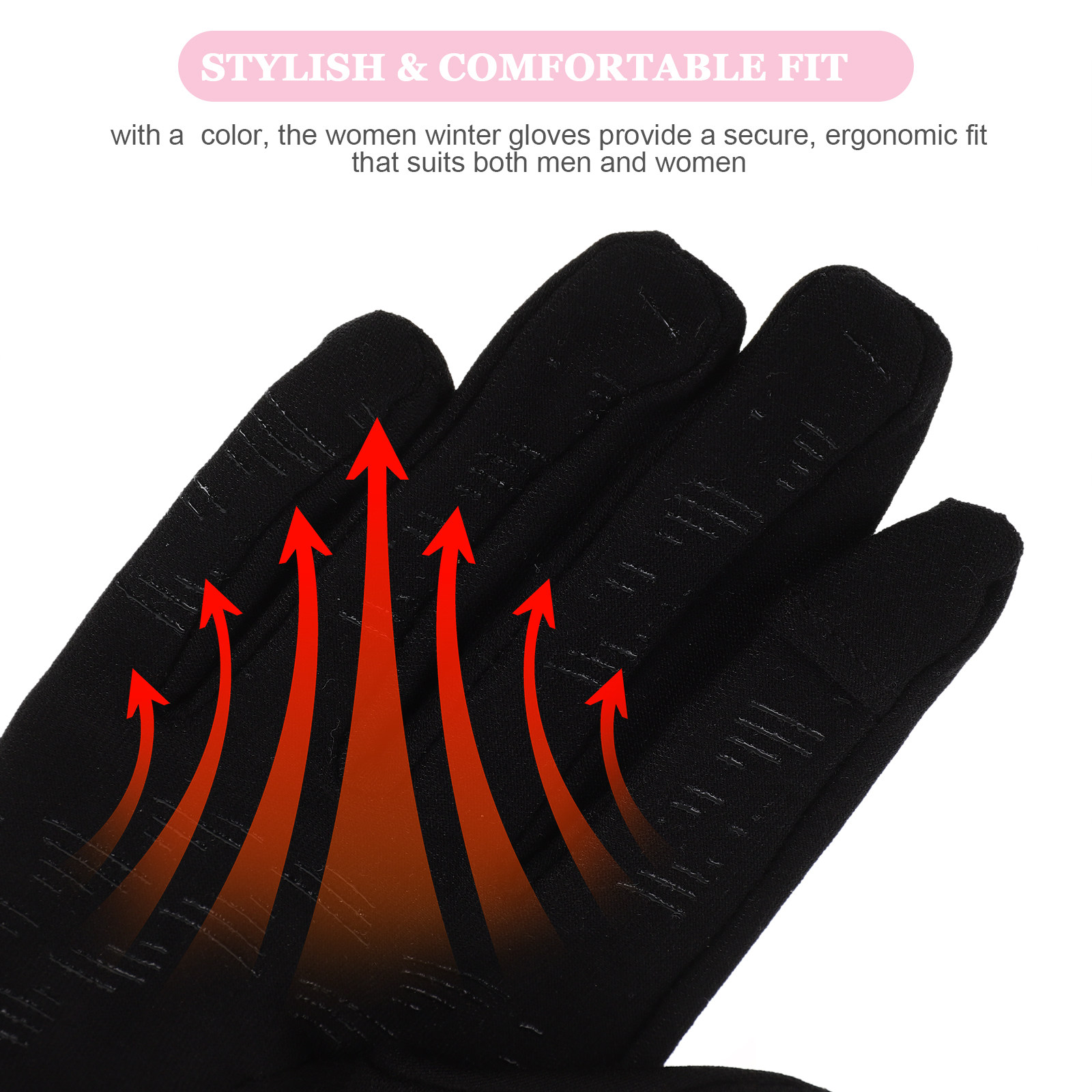 Touchscreen Women Ski Gloves B - Snow Glove Insulated 评论和价格