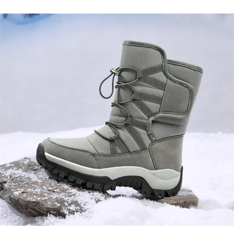 Men's Warm Plush Couple Snow B - Waterproof Winter Boot 评论和价格