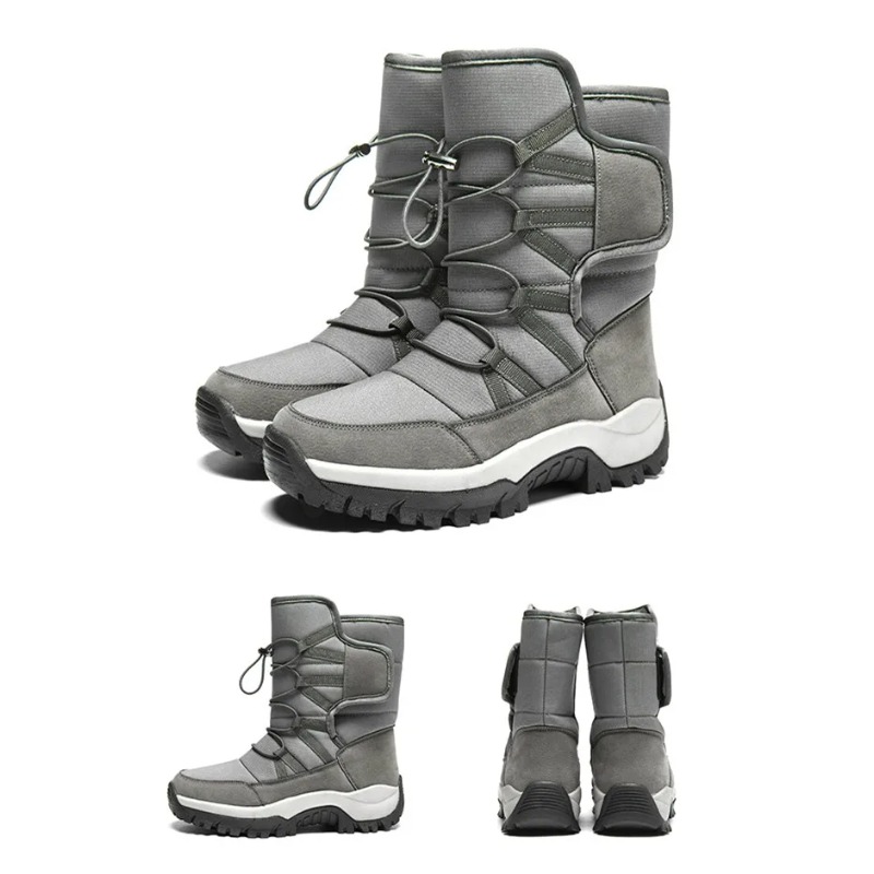 Men's Warm Plush Couple Snow B - Waterproof Winter Boot 评论和价格