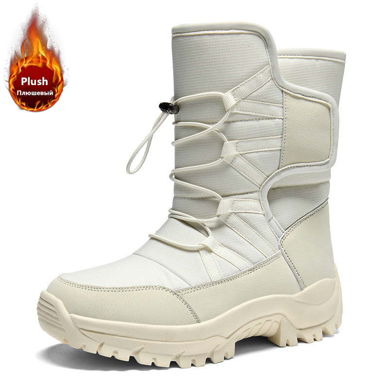 Men's Warm Plush Couple Snow B - Waterproof Winter Boot 评论和价格