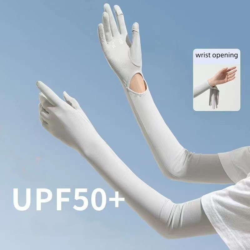 UPF50+ Ice Silk Sun Protection - Touch Screen Gloves 评论和价格