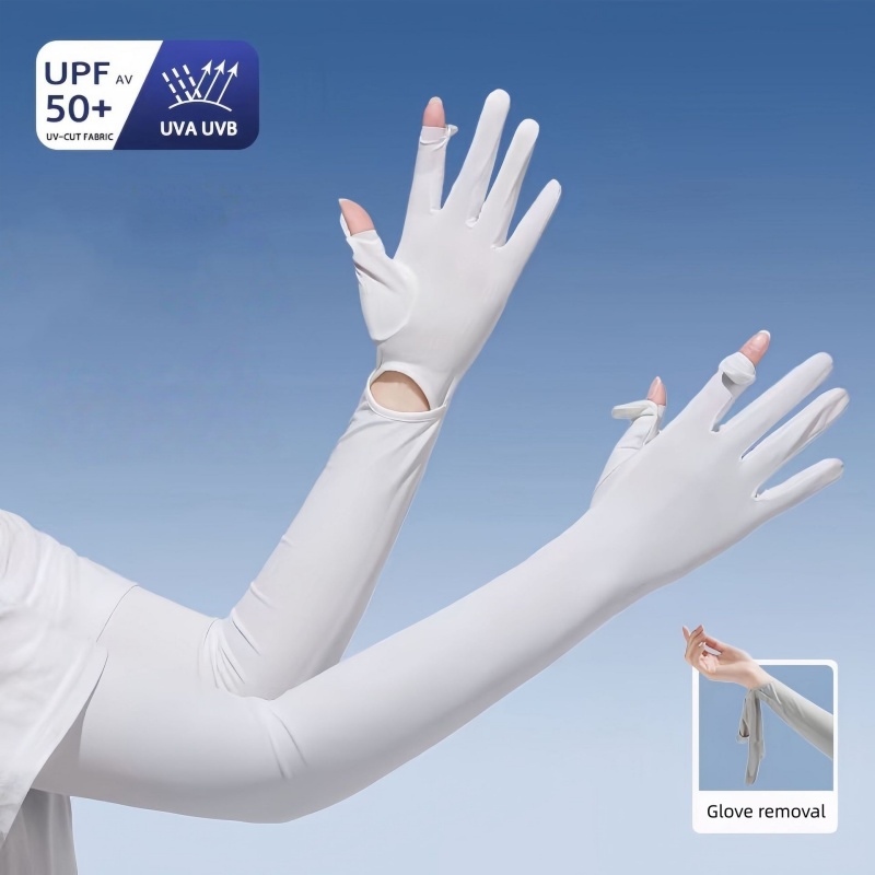 UPF50+ Ice Silk Sun Protection - Touch Screen Gloves 评论和价格