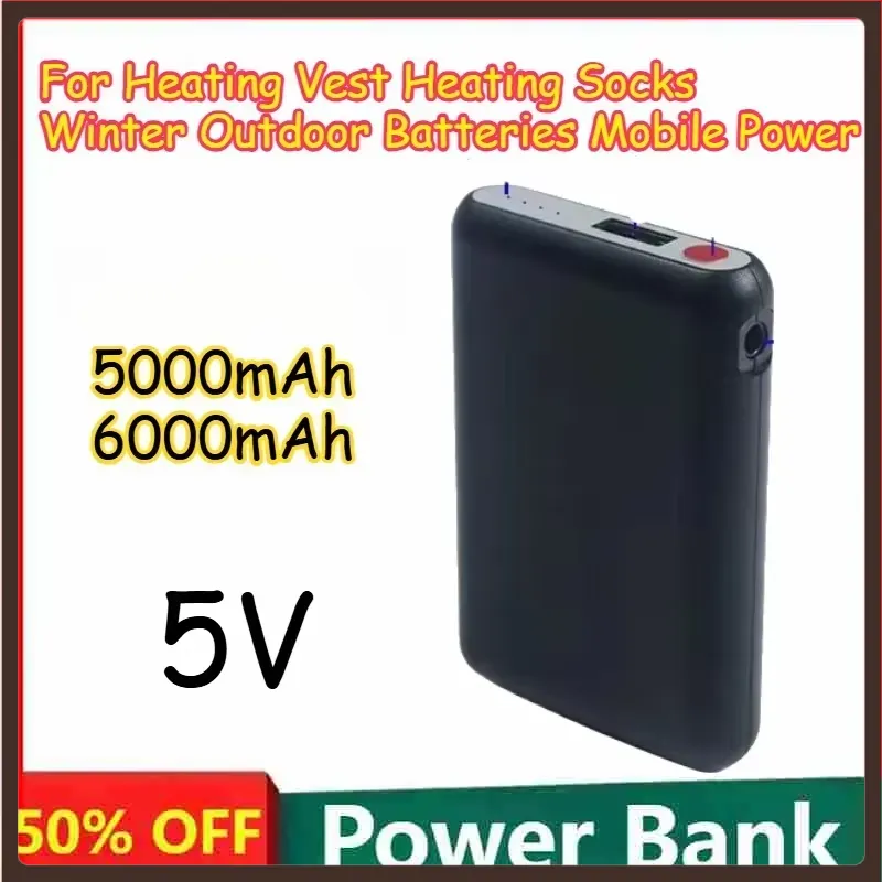 5000mAh 6000mAh 5V Rechargeabl - Heated Vest Battery 评论和价格