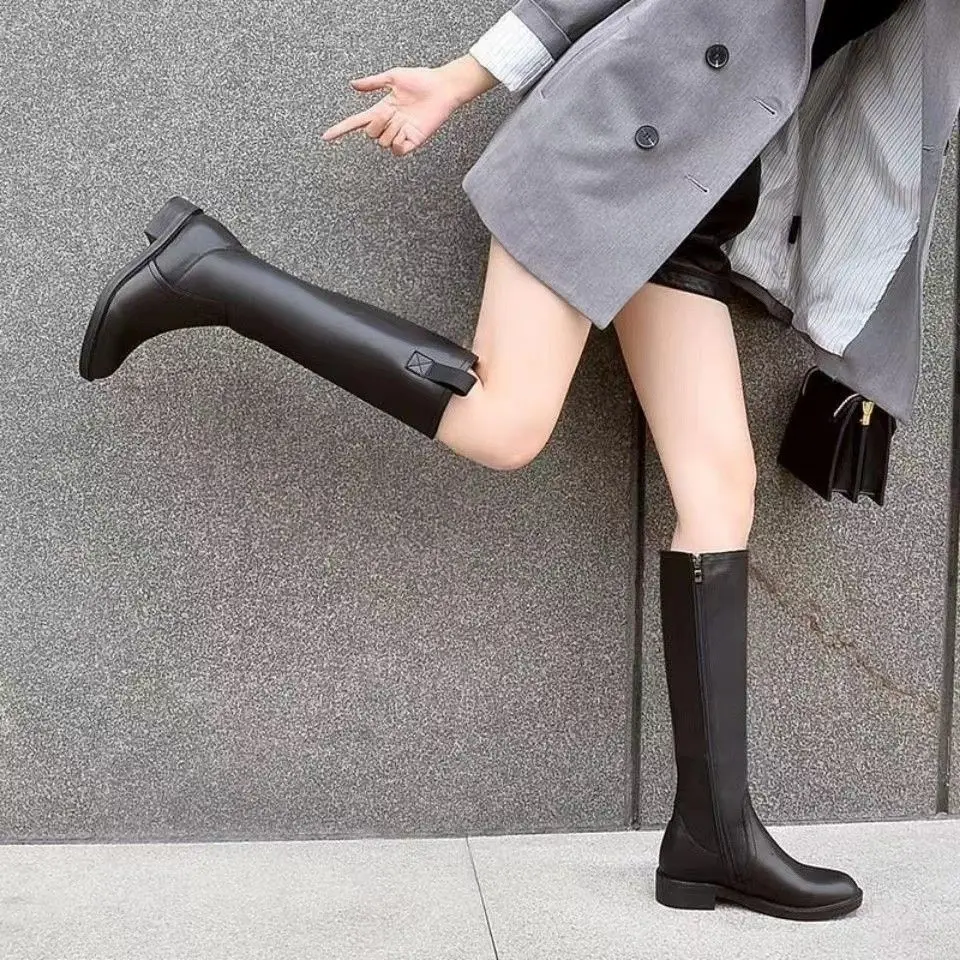 Autumn Winter Fleece-Lined Bla - Waterproof Winter Boot 评论和价格