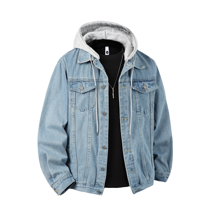 Men Hooded Denim Jacket Men St - Down Jacket Packable 评论和价格