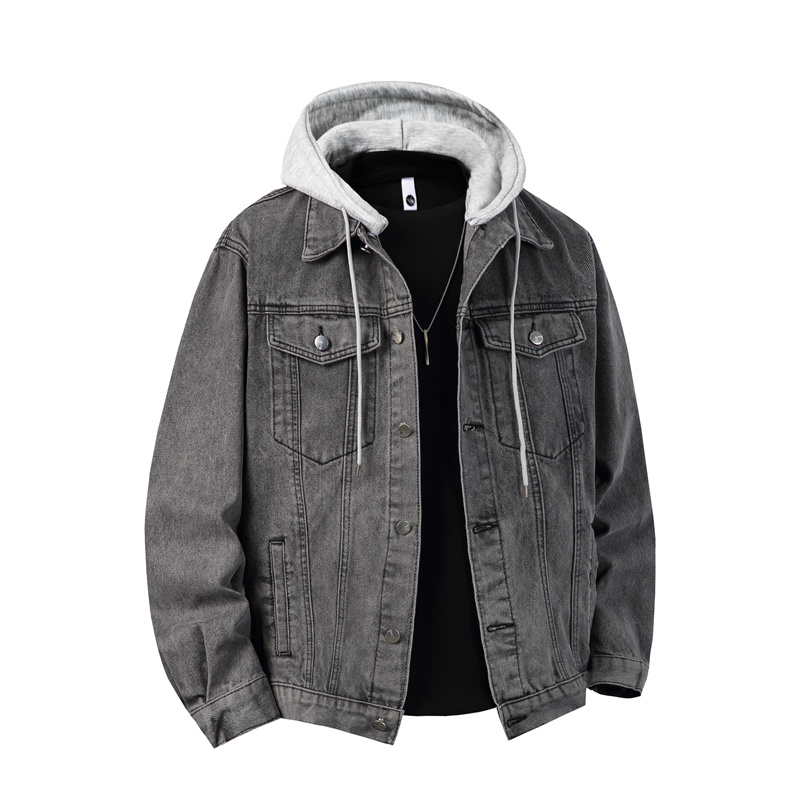 Men Hooded Denim Jacket Men St - Down Jacket Packable 评论和价格